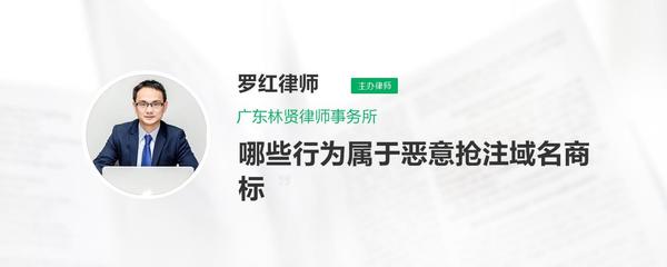 解析恶意抢注域名与商标行为及域名注册代理服务规范